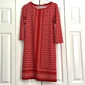 CLEARANCE: Red floral dress. IMPOSSIBLE TO WRINKLE